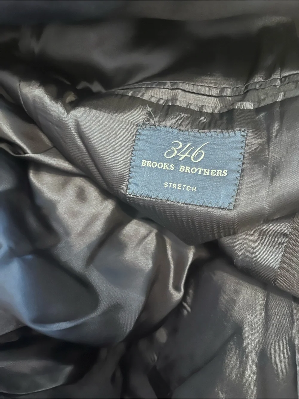 Brooks Brothers‎ 346 Men’s Navy Stretch Wool Blend Sport Coat Blazer Size 43L